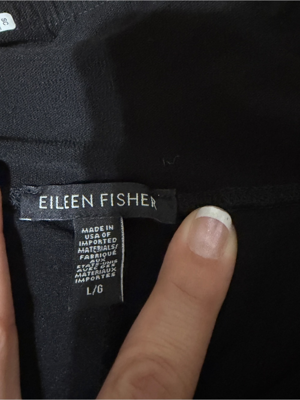 Eileen Fisher Black Tencel Cropped Pull-On Tapered Pants Women's Size Large - Picture 7 of 8